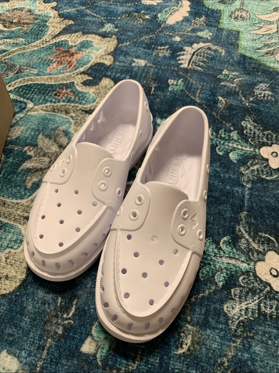 Sperry Shoes - Sperry boat shoes float slip on new white 7